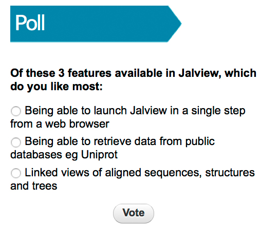 Screenshot of poll