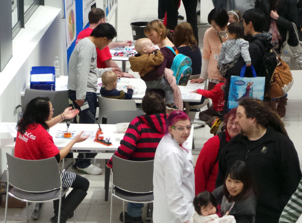 Photos showing visitors during the open day